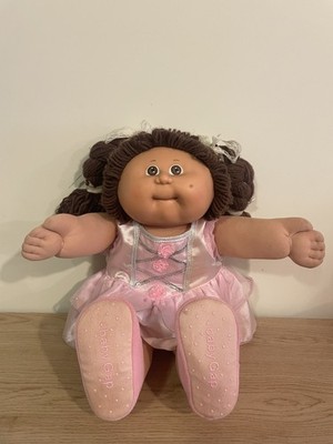 VTG 1986 Coleco Xavier Roberts Cabbage Patch Kid Brown Hair Girl READ