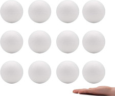 3.15 Inch Foam Balls for Crafts 12Pack White Polystyrene Craft Foam Balls for Sc