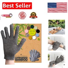 Durable Loofah Style Body Exfoliator Gloves - Natural and Breathable Design