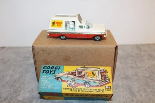 VINTAGE CORGI KENNEL CLUB CAR WITH ORIGINAL BOX AND DOGS
