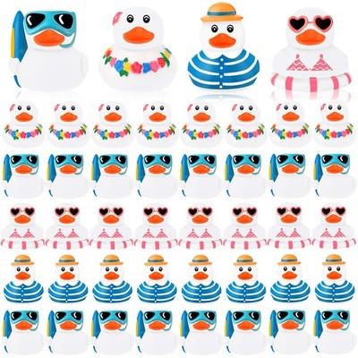 Honoson 48PCS Mini Rubber Duck Bath Toys, Floating Duckies for Beach & Party Dec