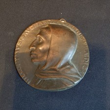 Girolamo Savonarola Medallion Preacher Bronze Character Medal. 