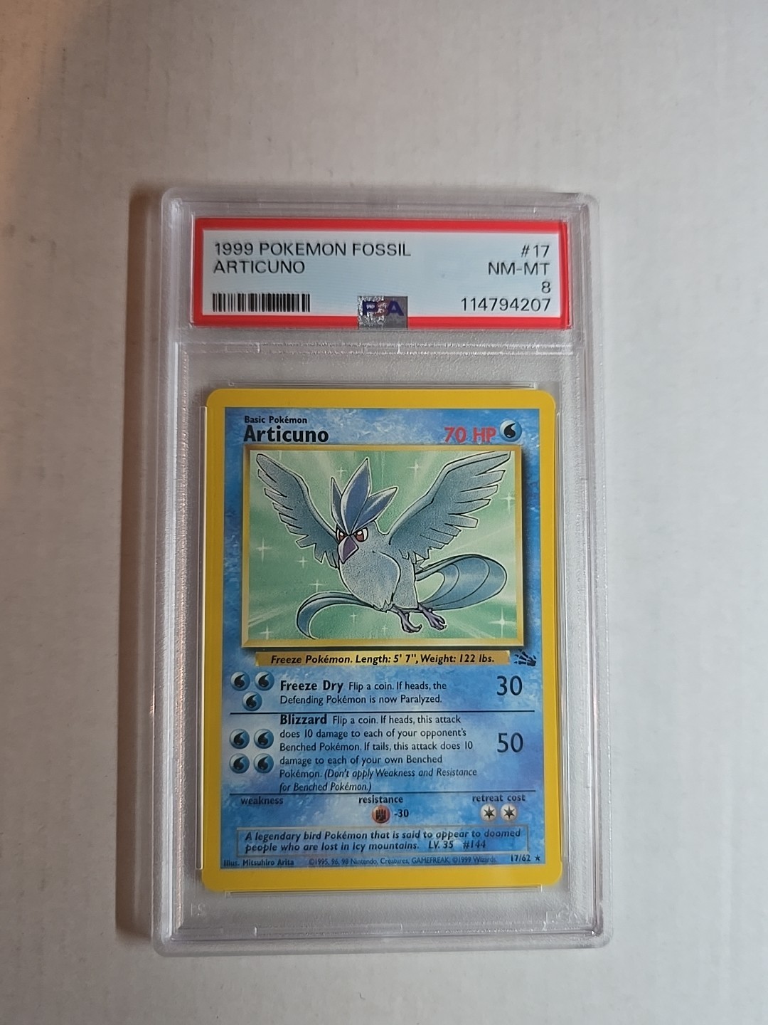 PSA 8 Pokemon Articuno Legendary Collection 2/110