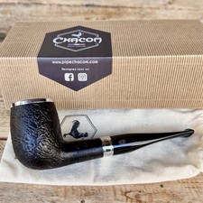 Chacom Baccara Sandblasted 186 Black Billiard Tobacco Pipe France - New