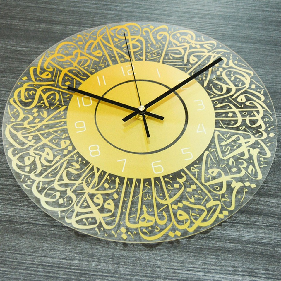Decorative Islamic Wall Clock Cute Kitchen Clocks Acrylic Wall Decor