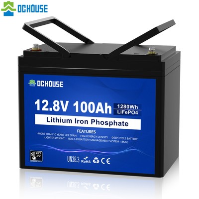 Lithium Batterie Solar WERCHTAY 12V 100Ah LiFePO4 Batterie - Lithium Batterie Mit BMS - Für Wohnmobil, Solar & Off-Grid Solar Batterie Off-Grid