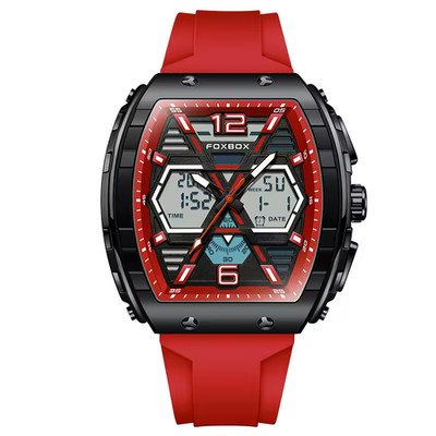 LIGE Foxbox Digitale Männer Militär Uhr 50m Wasserdichte Armbanduhr LED Quarz