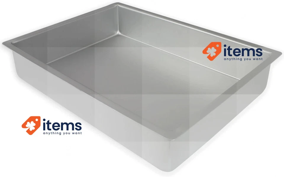 Teglia Da Forno Oblunga In Alluminio PME 10 X 15 Pollici Argento - Immagine 2 di 3