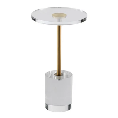 VEVOR Clear Acrylic End Table Acrylic Side Table with a Solid Base 11.9x21.4 in - image 1 of 4