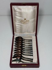 Set of 12 silver-plated metal teaspoons, Maison Fallon Orfèvrerie Namur