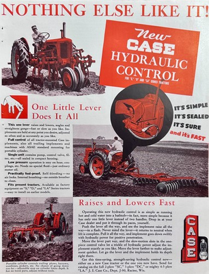 #ad #ad 1949 Case Hydraulic Controls Simple Sealed Sure amp; Fast Ad #1499 $9.00
