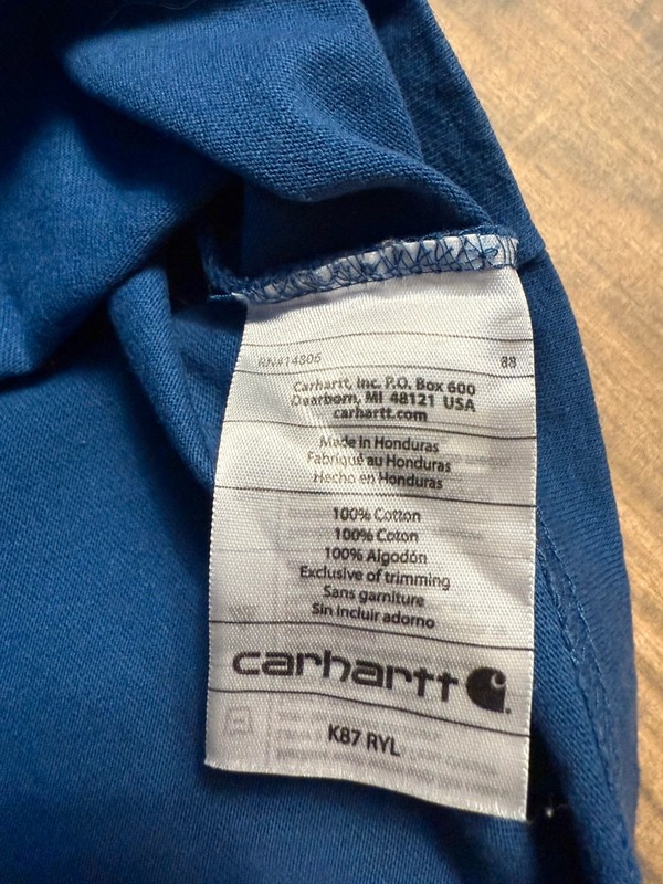 Carhartt T-shirt size L Tall original fit blue image 6