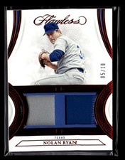 2022 Panini Flawless Nolan Ryan Dual GU Jersey Patch Ruby /10 #DP-NR ZZ6483