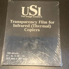 USI Transparency Film For Infrared Copiers 8.25 In X 10.5 In 100 Sheets Sealed