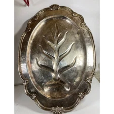 1847 Rogers Bros. Ambassador Silhouette Tree of Life Meat Platter. 