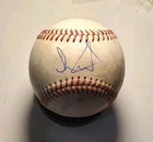 Autographed Baseball game used LUIS LARA Milwaukee Brewers