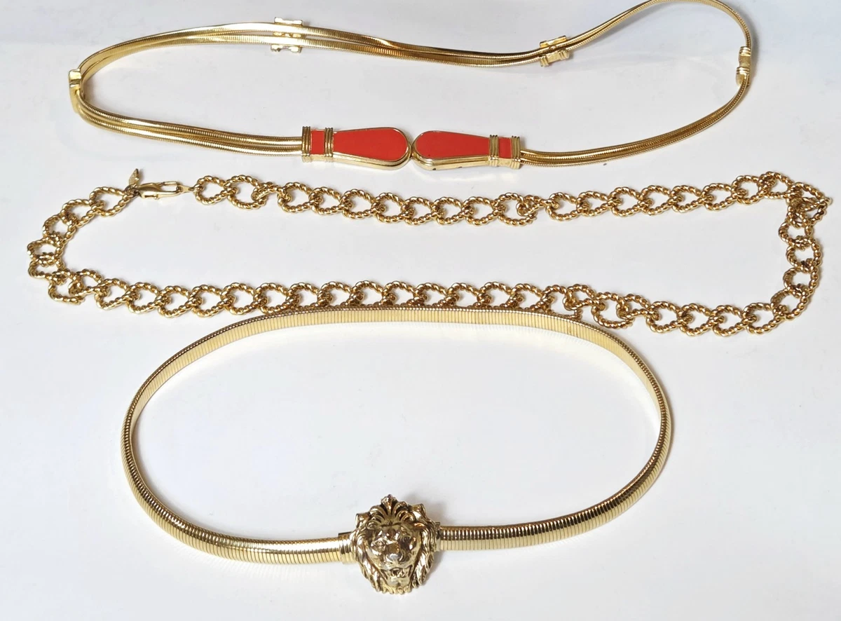 ACCESSOCRAFT vintage GOLD TONE BELT FLAT CURB CHAIN 32” waist Selfish Curb Chain Belt in Gold | Uncommon James main image 4