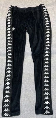 Kappa 222 Banda Wrastoria Sweatpants Women Black-White 3