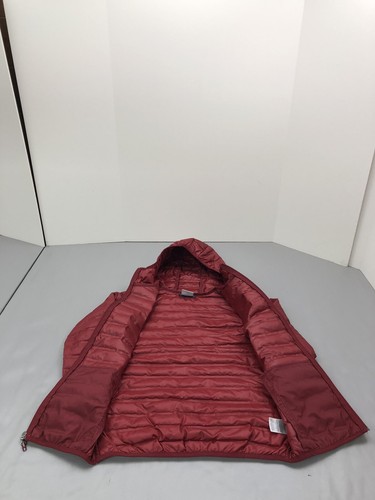 Columbia Hooded Puffer Jacket Youth Large Boys Red Full Zip Pockets Lightweight - Picture 8 of 11