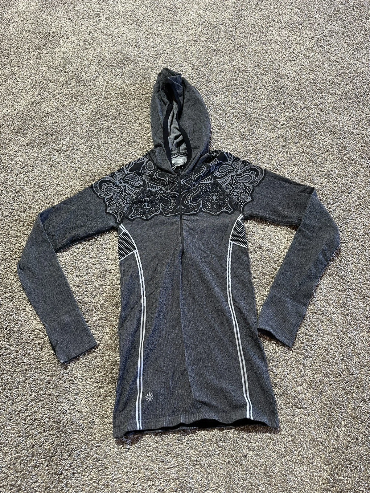 athleta running athletic quarter zip fitted shirt