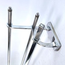 ART DECO Wandgarderobe 1930er Jahre Silber Chrom Garderobe ca. 100 cm