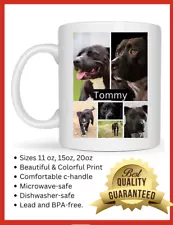 Pitbull Custom Dog Multi-Picture Mug Personalized Coffee Cup Gift for Dog Lovers