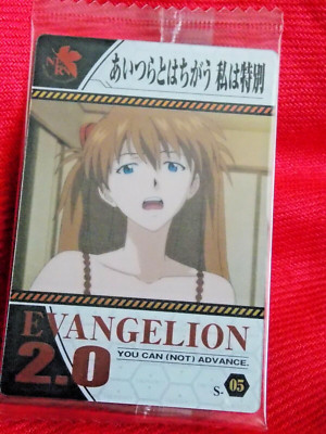 VERSIEGELT BANDAI EVANGELION ASUKA FOLIE HOLO FARBE PLASTIKKARTE S-05 ANIME   UK