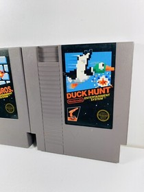 Super Mario Bros. & Duck Hunt -- NES Nintendo 2 Games 5 Screw w/TM on Label