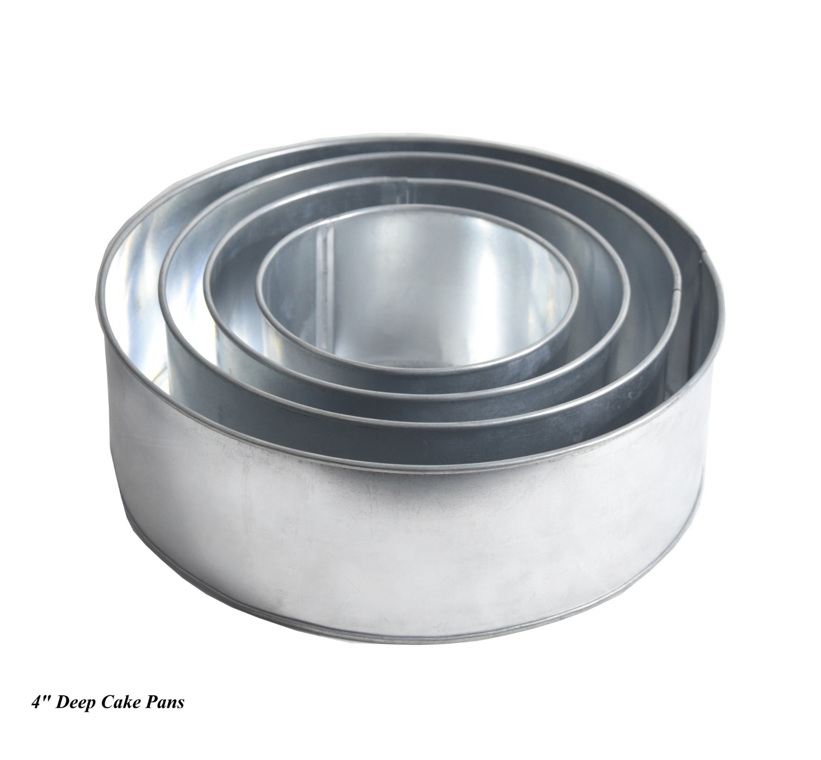 4 TIER HEAVY DUTY ROUND WEDDING CAKE TINS 6" 8" 10" 12" 3", 4" and 5