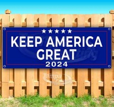 TRUMP KEEP AMERICA GREAT 2024 Advertising Vinyl Banner Flag Sign Many Sizes MAGA