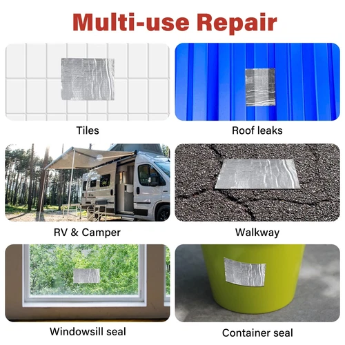 Butyl Tape 2 inch x 16 feet, Waterproof Tape for Outdoor Use, Aluminum Foil T... - Picture 7 of 7