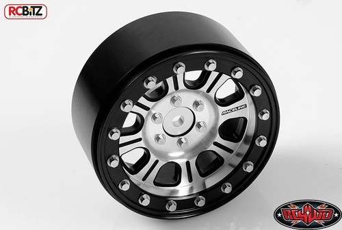 RC4WD Raceline Monster 2.2" Beadlock Wheels Z-W0174 Axial Bomber Silver / Black - Picture 2 of 9