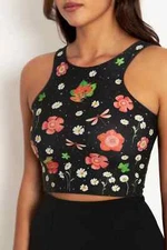 BlackMilk Poison Fields Toastie Reversible Crop Size X-Large XL NEW NWT