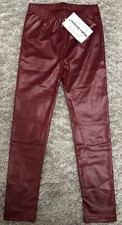 Viasa Kid?s Wear Red Leather Look Leggings Age 5-6 Years