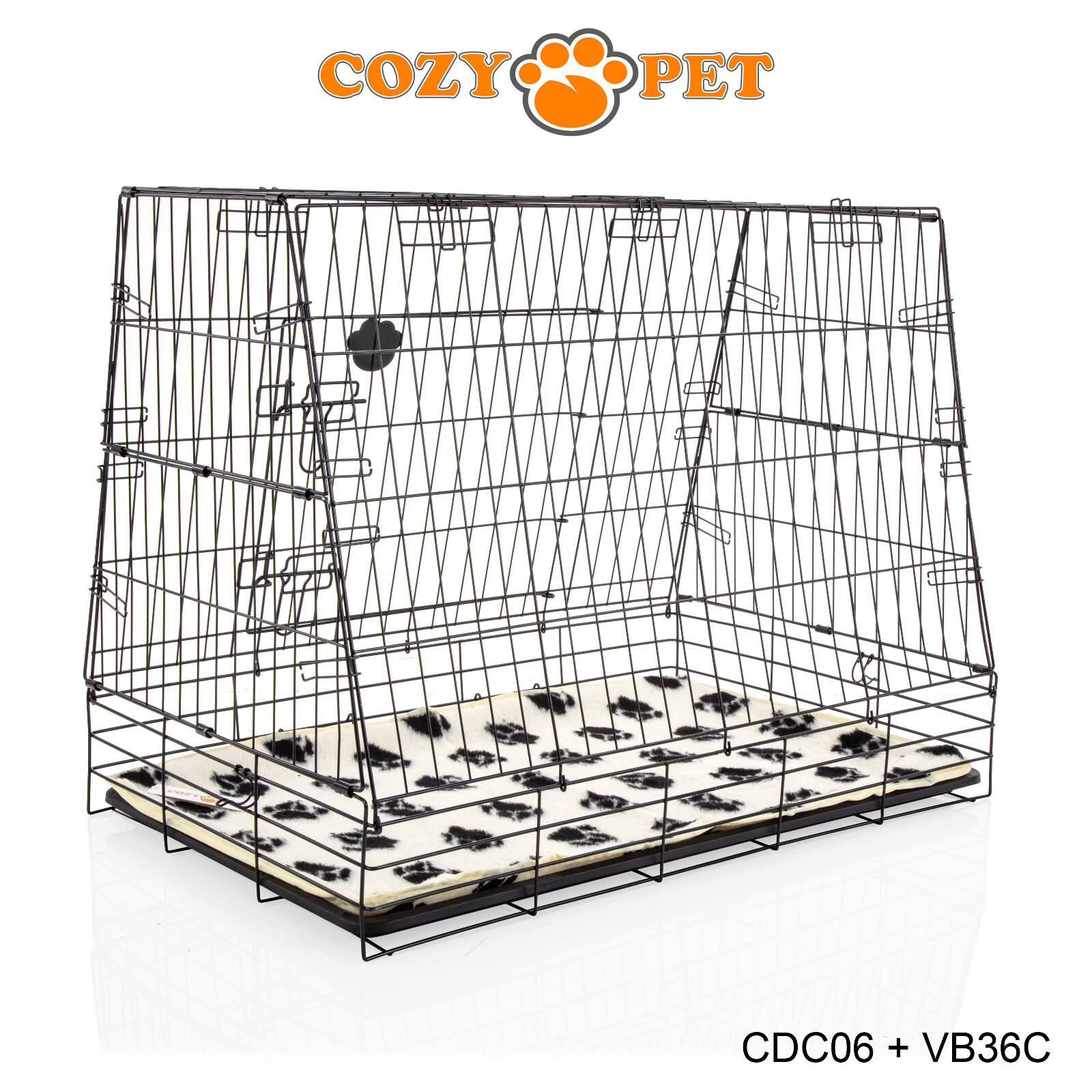 Car Dog Cage + Vet Bed Cozy Pet 36" Large Size Puppy Travel Crate