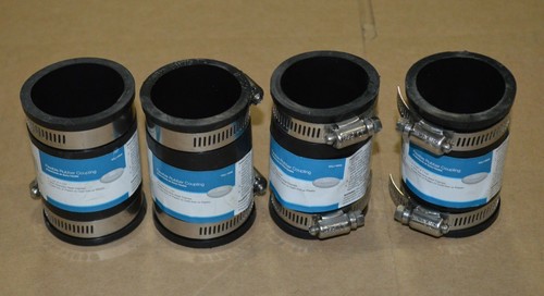 Lot of 4 PREMIER 1.5" x 1.5" Flexible Rubber Coupling w/ 2 S.S. Clamps - 第 1/3 張圖片