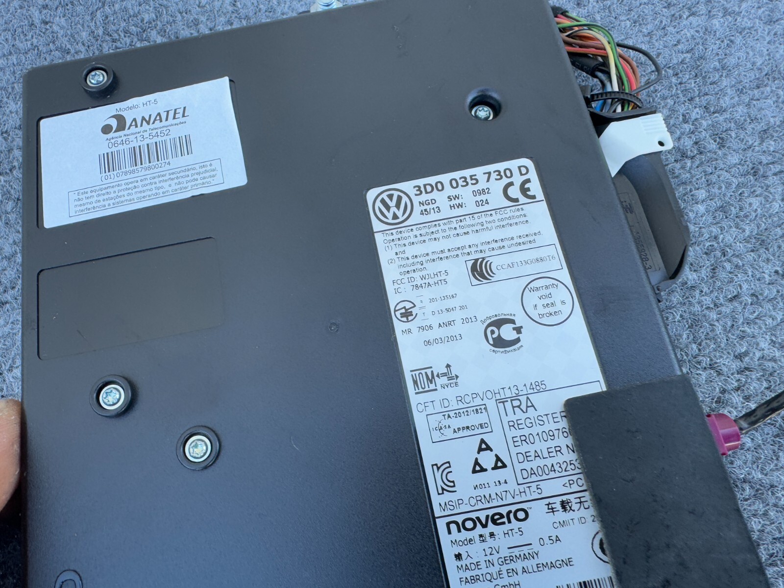 BLUETOOTH AUDIO CONTROL MODULE 3D0035730 BENTLEY FLYING SPUR OEM (2013-2018)