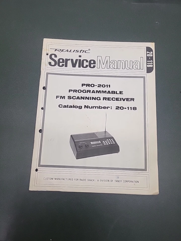 Genuine Realistic Service Manual For Pro-2010 Programmable Scanner Cat. 20-118 - Image 2 of 4