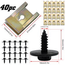 40pc/20set For BMW Undertray Screw Engine Shield Guard Bolt Mud Flaps Clips Kit