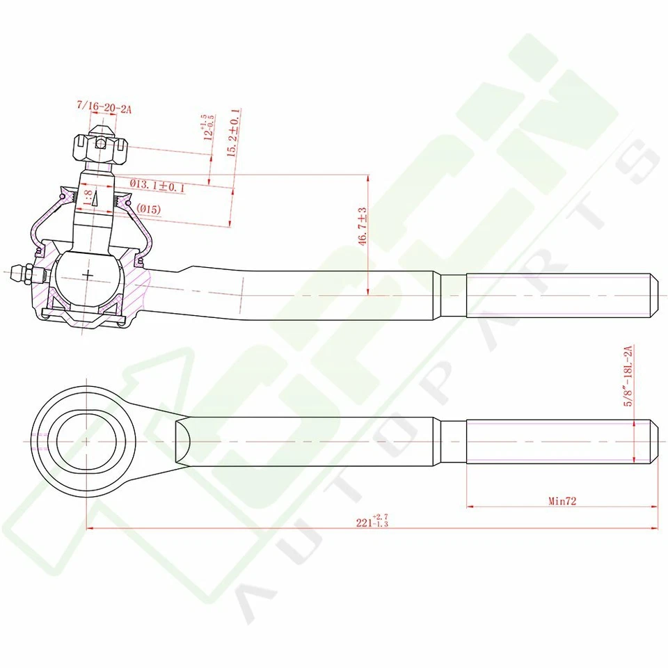 10x Front Suspension Tie Rod Center Link Kit Fits 1978-1982 83 Chevrolet Malibu Foto 2 de 4