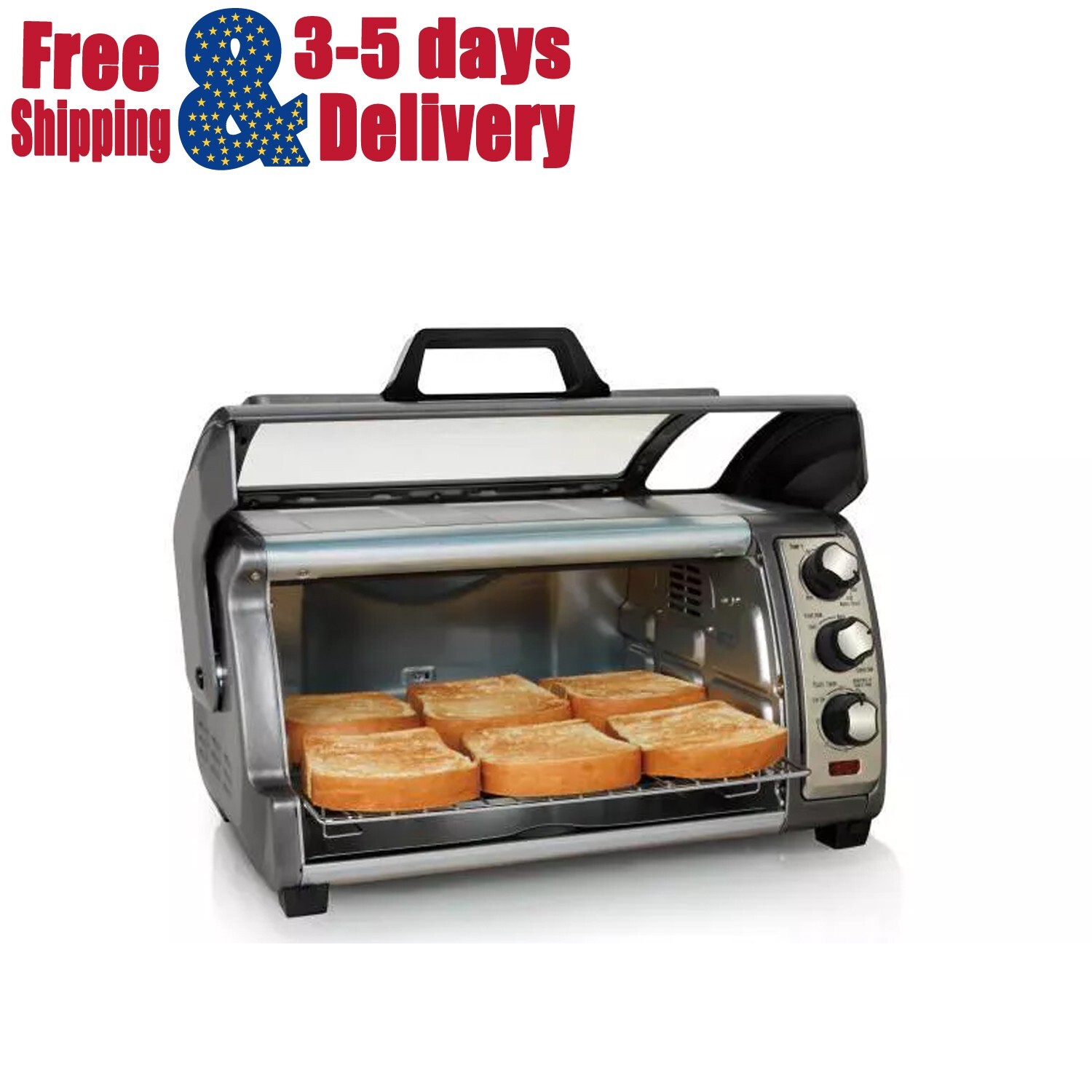 Hamilton Beach 31126 6 Slice 1400W Convection Toaster Oven Silver for