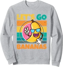 Banana Meme Let Go Banana Peace Retro Vintage Funny Unisex Crewneck Sweatshirt