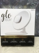 Glo Tech Foldable Travel LED Mirror - White#107