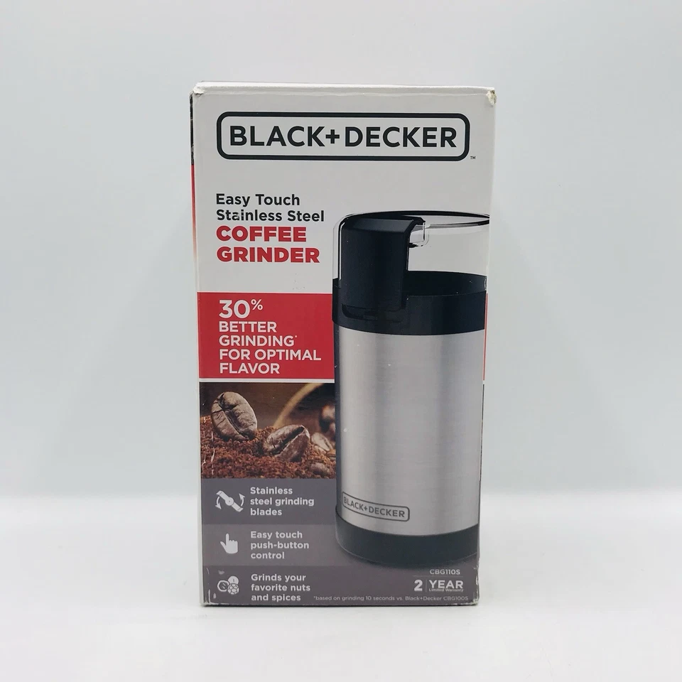 Molinillo de café Black & Decker Easy Touch de acero inoxidable para nueces y especias Foto 3 de 4