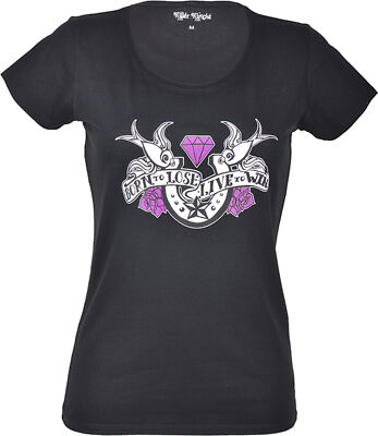 Killer Kirsche BORN to LOSE Tattoo Rose SWALLOW Shirt Rockabilly