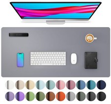 Leather Desk Pad Protector Mouse Pad Office Desk Mat Non-Slip PU Leather Desk...