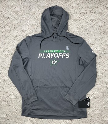 New Sz XL Men s Fanatics Authentic Pro Dallas Stars Stanley Cup Playoffs Hoodie 