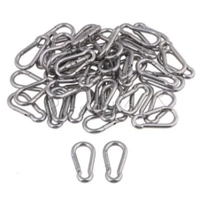 100 carabiner Spring Snap Hook Clip M4 40mm 316 Stainless Steel 
