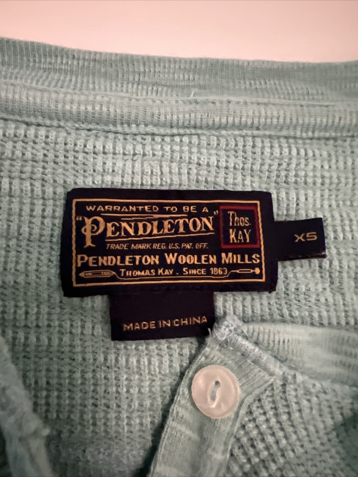 Adorable Mint Green Ruffled Pendleton Cotton Swea… - image 8