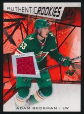 2021-22 SP Game Used Base Red Jersey Relic #131 Adam Beckman RC Minnesota Wild